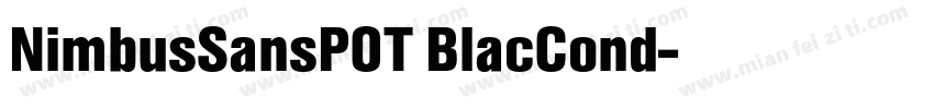 NimbusSansPOT BlacCond字体转换